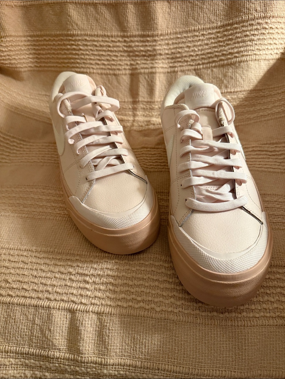 Nike Women’s Blush Pink Platform Sneakers